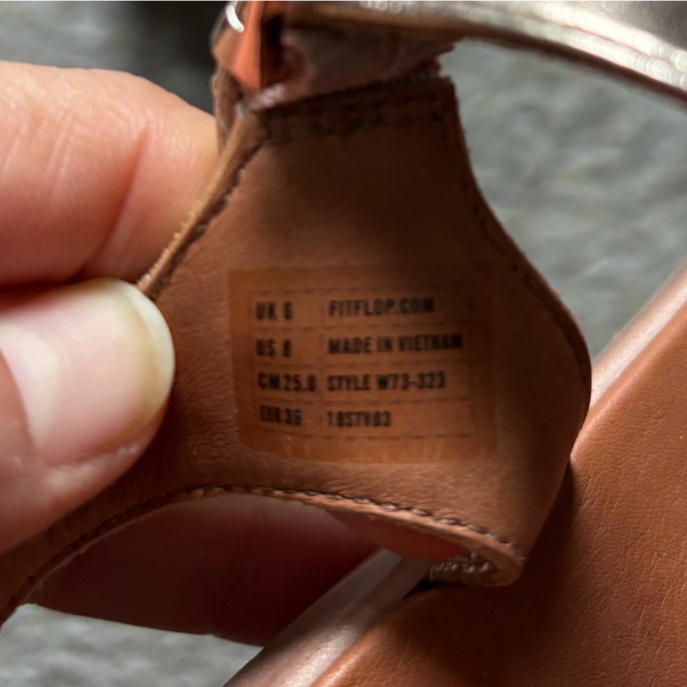 Fitflop Rose Gold Close-Toed Sandals - Picture 3 of 5